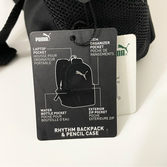 Puma Backpack White Black with Pink Logo - Picture 7 of 16